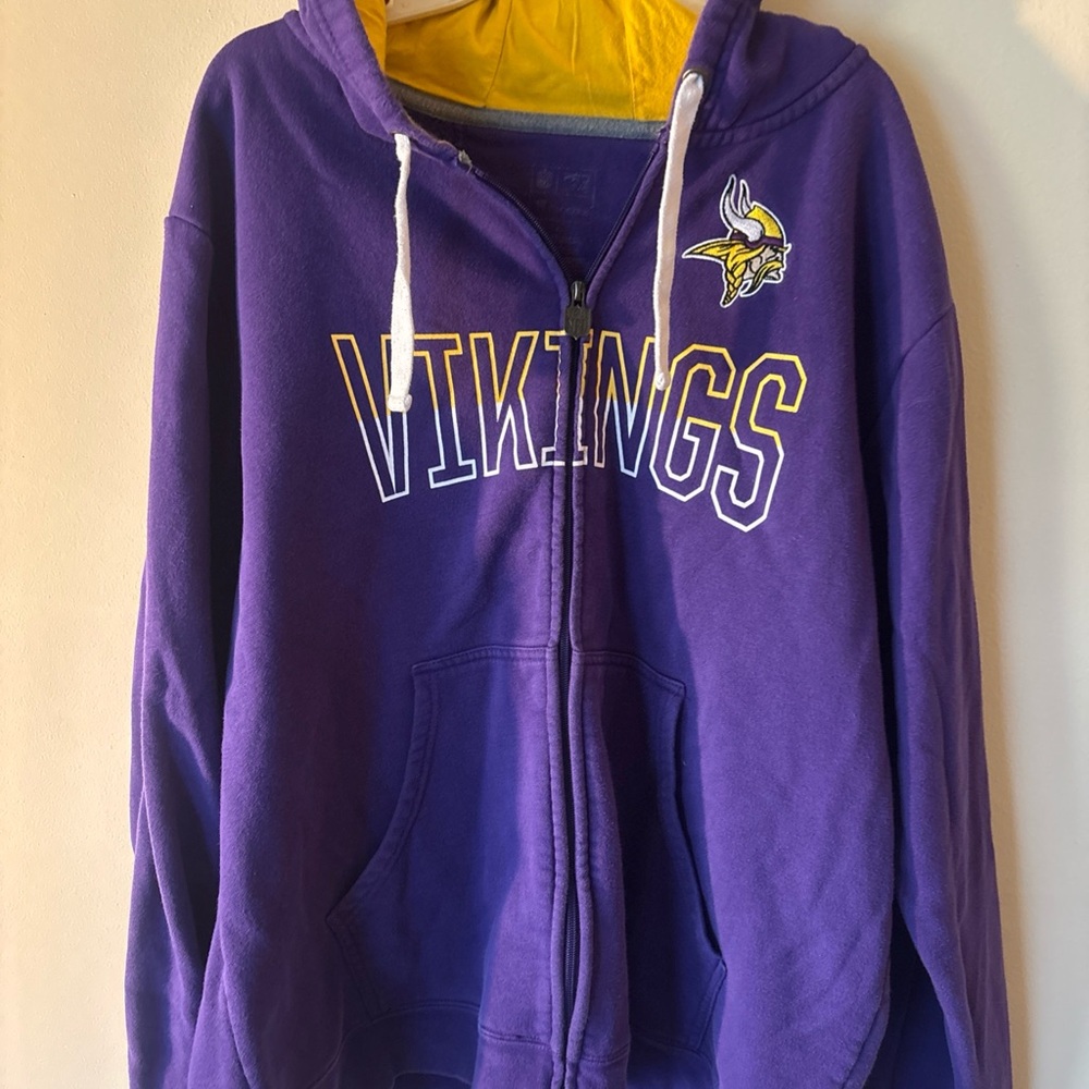 Fanatics Large Purple Minnesota Vikings Hoodie Jacket
